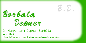 borbala depner business card